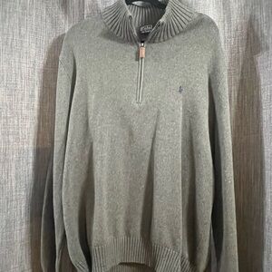 Polo by Ralph Lauren Men's Zip-Up Sweater in Classic Gray